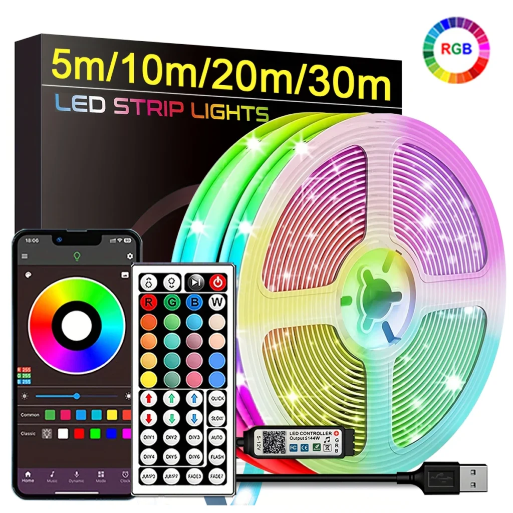 Ruban LED RGB – Éclairage Ambiance Chambre & Gaming